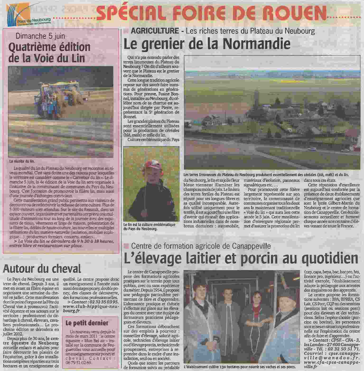 Courrier de l'Eure (30 mars 2011)